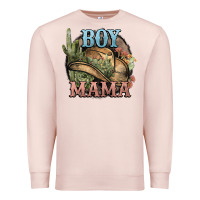 Pale Pink Boy Mama western cactus Cowboy Premium Sweatshirt - HowdyJamesFarm