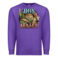 Purple Boy Mama western cactus Cowboy Premium Sweatshirt - HowdyJamesFarm