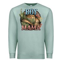 Seafoam Boy Mama western cactus Cowboy Premium Sweatshirt - HowdyJamesFarm