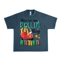 Midnight Navy they see me rollin' they hatin' Urban Heavy Tee - MaliasSmallBusiness