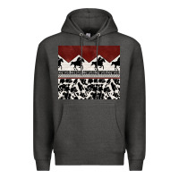 Charcoal Heather cowgirl with cowhide Premium Hoodie - TumblerDesignByShophia