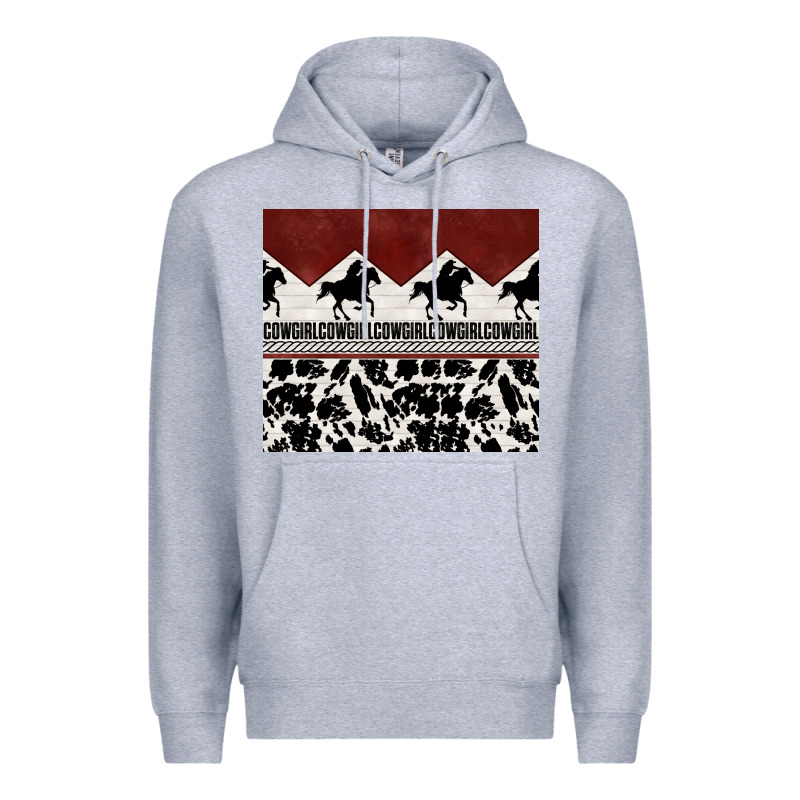 Cowgirl With Cowhide Premium Hoodie by TumblerDesignByShophia | Teevron