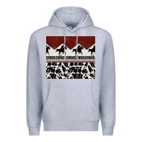 Heather Grey cowgirl with cowhide Premium Hoodie - TumblerDesignByShophia