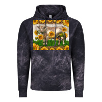 Cloud Black Western Charolais Bull With Sunflowers Vintage Hoodie - LillyAllenDesigns