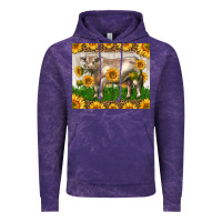 Cloud Purple Western Charolais Bull With Sunflowers Vintage Hoodie - LillyAllenDesigns