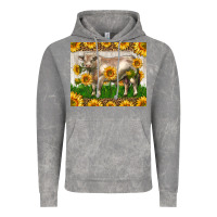 Cloud Rock Western Charolais Bull With Sunflowers Vintage Hoodie - LillyAllenDesigns