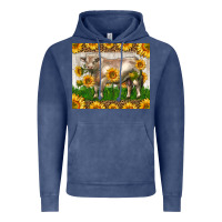Vintage Denim Western Charolais Bull With Sunflowers Vintage Hoodie - LillyAllenDesigns