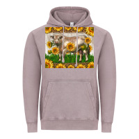 Vintage Zinc Western Charolais Bull With Sunflowers Vintage Hoodie - LillyAllenDesigns