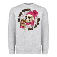 Heather Grey its cold outside like my heart Heavyweight Sweatshirt - MaliasSmallBusiness