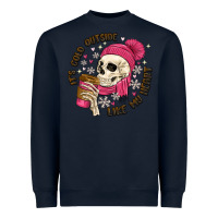 Navy its cold outside like my heart Heavyweight Sweatshirt - MaliasSmallBusiness
