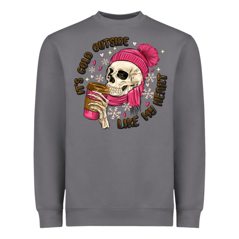 Its Cold Outside Like My Heart Heavyweight Sweatshirt by MaliasSmallBusiness | Teevron