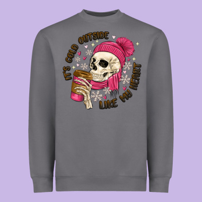 Its Cold Outside Like My Heart Heavyweight Sweatshirt Designed By Maliassmallbusiness