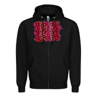 Black pink leopard background Zipper Hoodie - RanaPortraitStore