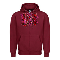 Burgundy pink leopard background Zipper Hoodie - RanaPortraitStore
