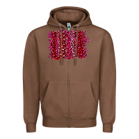 Chestnut pink leopard background Zipper Hoodie - RanaPortraitStore
