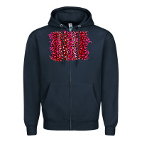 Navy pink leopard background Zipper Hoodie - RanaPortraitStore