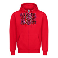 Red pink leopard background Zipper Hoodie - RanaPortraitStore