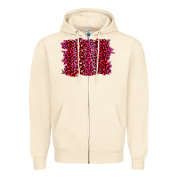 Sandshell pink leopard background Zipper Hoodie - RanaPortraitStore