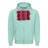 Seafoam pink leopard background Zipper Hoodie - RanaPortraitStore