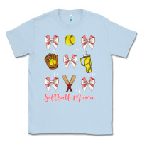 Dusty Blue softball coquette bow Classic Tee - JahusDesignShop
