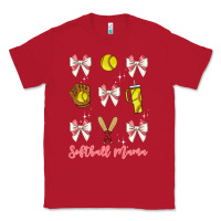Red softball coquette bow Classic Tee - JahusDesignShop