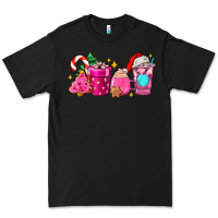 Black pink christmas coffee cups Premium Tee - AdoDesignShop