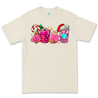 Bone pink christmas coffee cups Premium Tee - AdoDesignShop