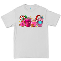Dove Grey pink christmas coffee cups Premium Tee - AdoDesignShop