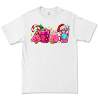 White pink christmas coffee cups Premium Tee - AdoDesignShop