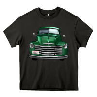 Asphalt western green truck front view Heavy Core Tee - FaDigitalArtStudio