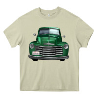 Mossy western green truck front view Heavy Core Tee - FaDigitalArtStudio