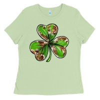 Matcha Cowhide leopard shamrock 4th of july Ladies Tee - Neo Western