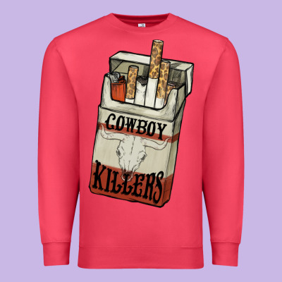 Cowboy Killers Cigarette Package Premium Sweatshirt Designed By Howdyjamesfarm