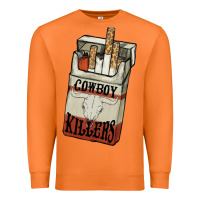 Carrot Cowboy killers cigarette package Premium Sweatshirt - HowdyJamesFarm