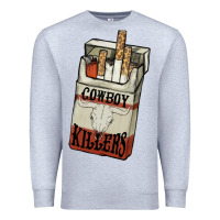 Heather Grey Cowboy killers cigarette package Premium Sweatshirt - HowdyJamesFarm