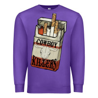 Purple Cowboy killers cigarette package Premium Sweatshirt - HowdyJamesFarm