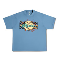 Pebble Blue softball mama Urban Heavy Tee - MaliasSmallBusiness