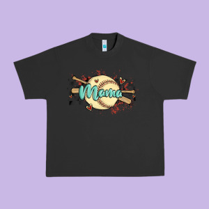 Softball Mama Urban Heavy Tee Designed By Maliassmallbusiness