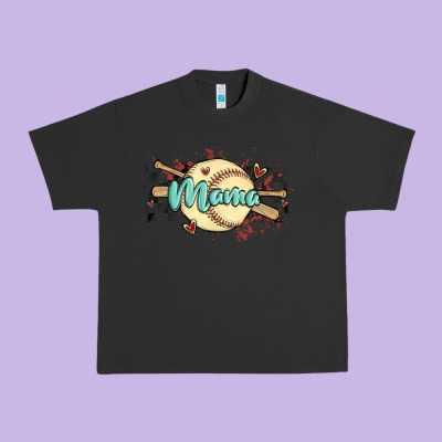 Softball Mama Urban Heavy Tee Designed By Maliassmallbusiness