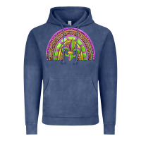 Vintage Denim mardi gras rainbow Vintage Hoodie - Jasminsmagicworld