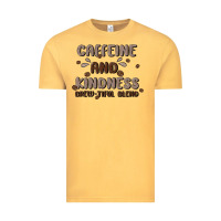 Vintage Mustard caffeine & kindness Vintage Tee - MaliasSmallBusiness