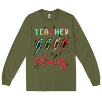 Army Green teacher claus Long Sleeve Tee - MaliasSmallBusiness