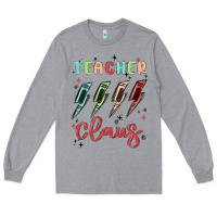 Heather Grey teacher claus Long Sleeve Tee - MaliasSmallBusiness