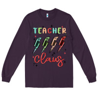Plum teacher claus Long Sleeve Tee - MaliasSmallBusiness