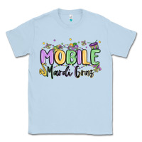 Dusty Blue mobile mardi gras Classic Tee - MaliasSmallBusiness