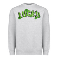 Heather Grey lucky st patricks day Heavyweight Sweatshirt - MaliasSmallBusiness