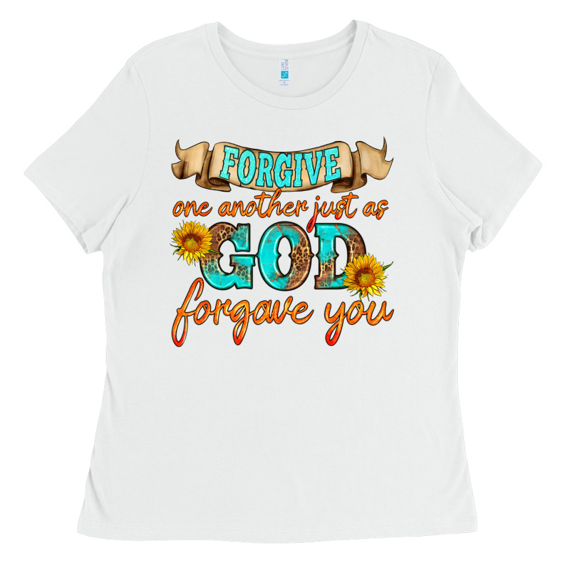 Forgive One Another Just As God Forgave You Ladies Tee by HRA Design Shop | Teevron