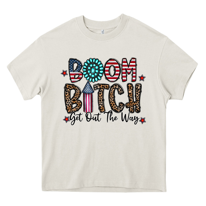 Boom Bitch Heavy Core Tee by CowhideDigitalArt | Teevron