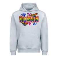 Heather Grey Human pride Urban Hoodie - FaDigitalArtStudio