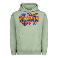 Pigment Oil Green Human pride Urban Hoodie - FaDigitalArtStudio